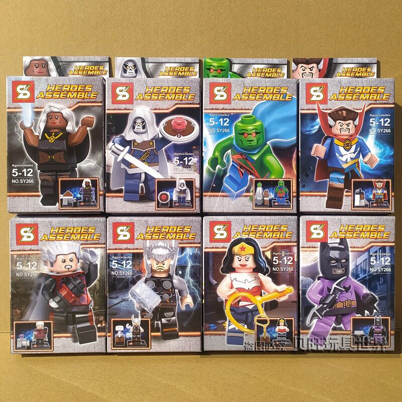s牌积木sy266超级英雄系列暴风女蝙蝠侠儿童益智拼装积木人仔玩具