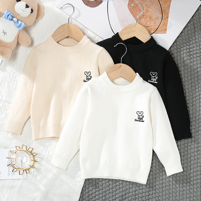 儿童秋冬加绒加厚打底毛衣