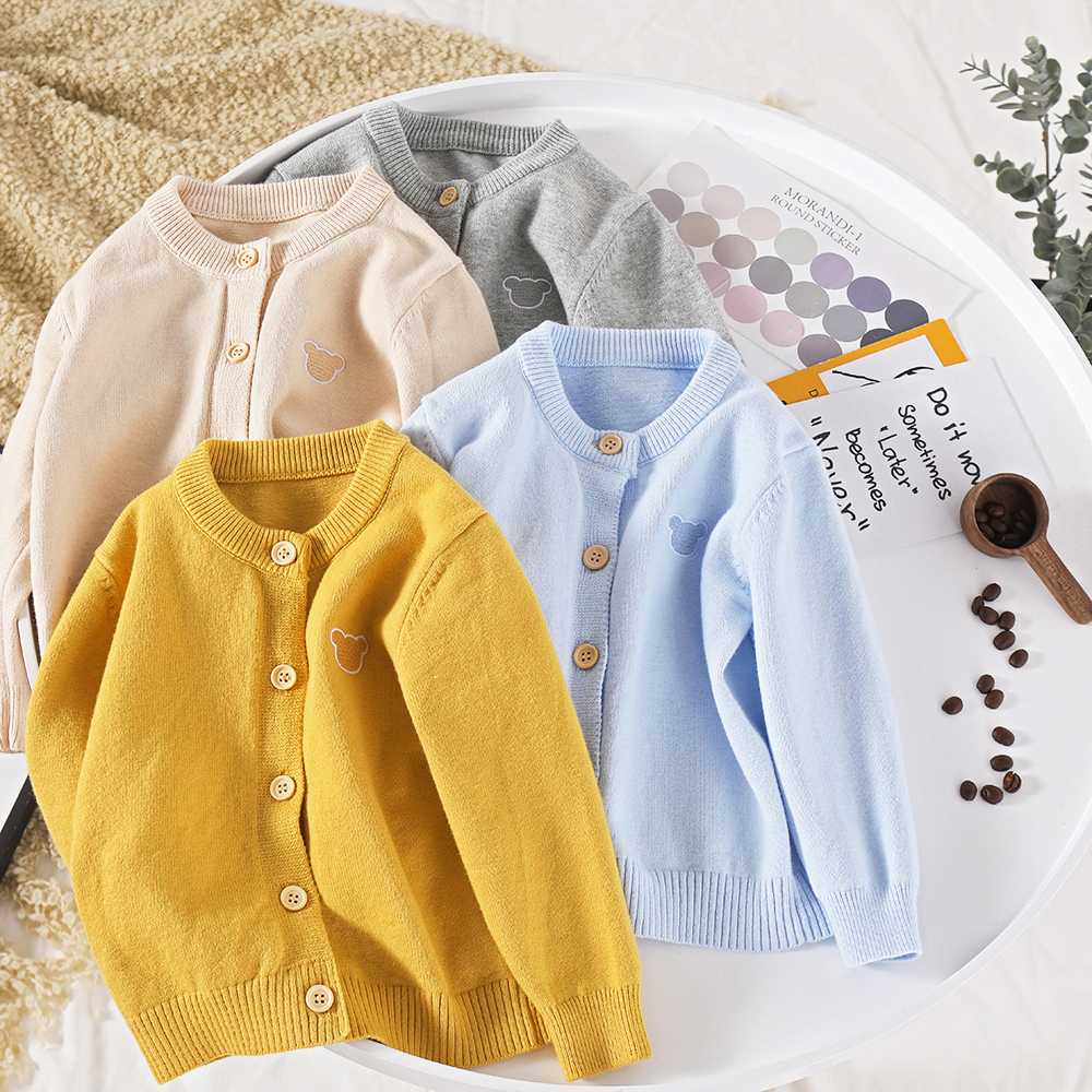 婴儿宝宝毛衣开衫加绒加厚小外套