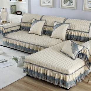 四季 布艺皮沙发 通用沙发垫防尘防滑坐垫子全包沙发套罩巾现代欧式