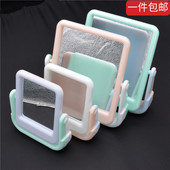 丽娜方形四色镜子多彩便携小镜子彩妆美容镜单面台镜化妆镜 包邮