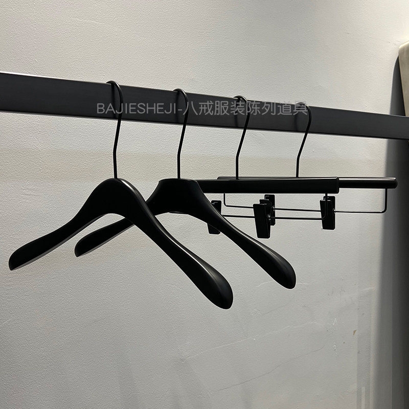 衣架服装店专用高档防滑无痕黑色