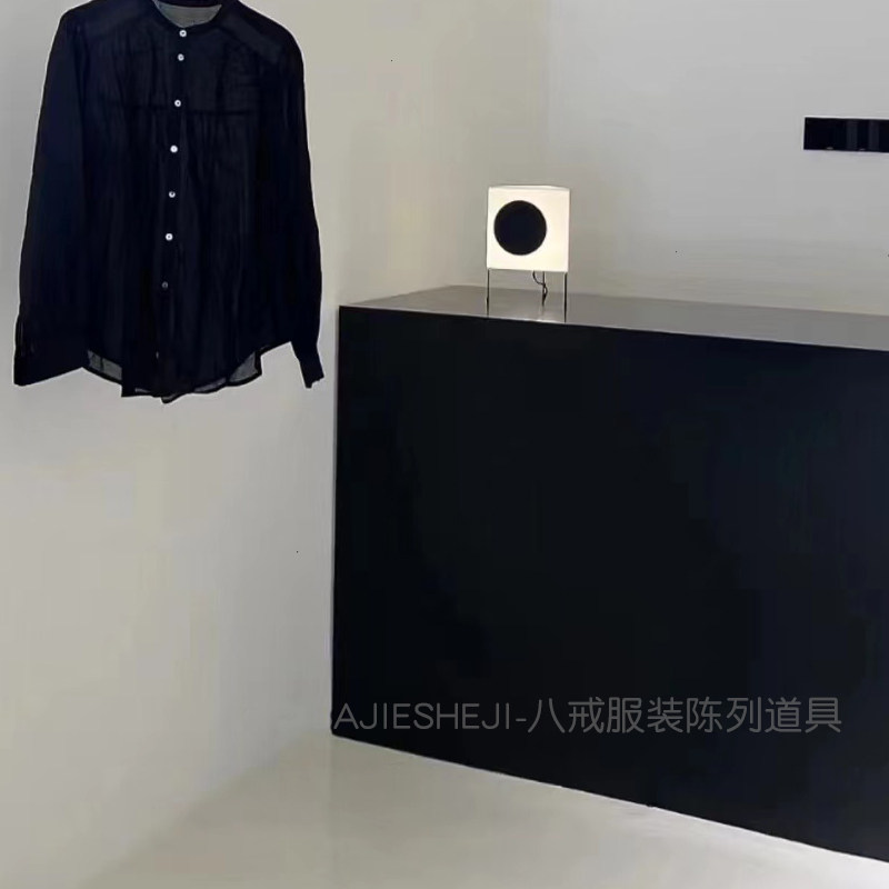 服装店收银台现代简约黑色接待台网红潮店展示台女装店铺小型吧台