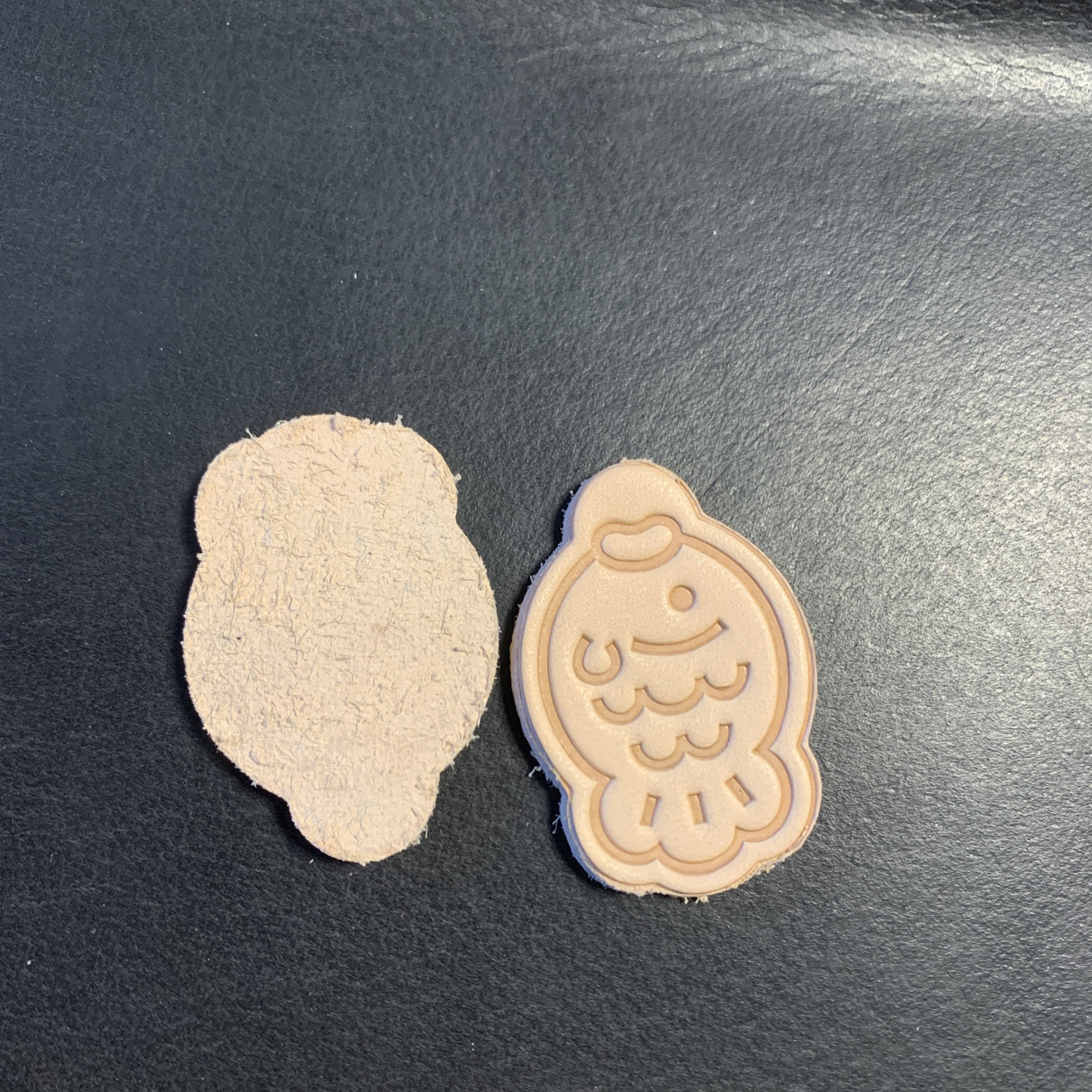原色植鞣革小鱼挂件包包手帐本钥匙扣挂饰手工DIY真皮挂件
