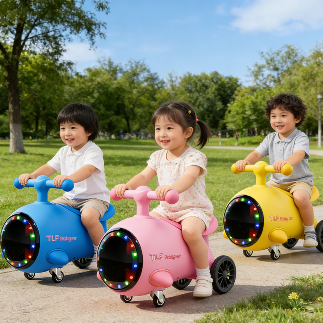 带娃神器小飞机带音乐灯光滑滑车