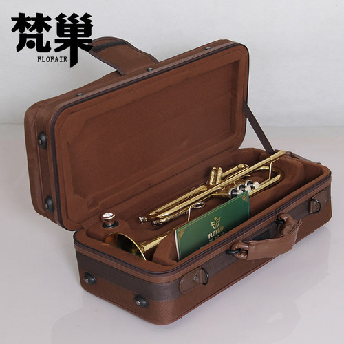 乐器配件小号乐器盒子箱子FTR-1手提双肩背皮革 帆布海绵材质包邮