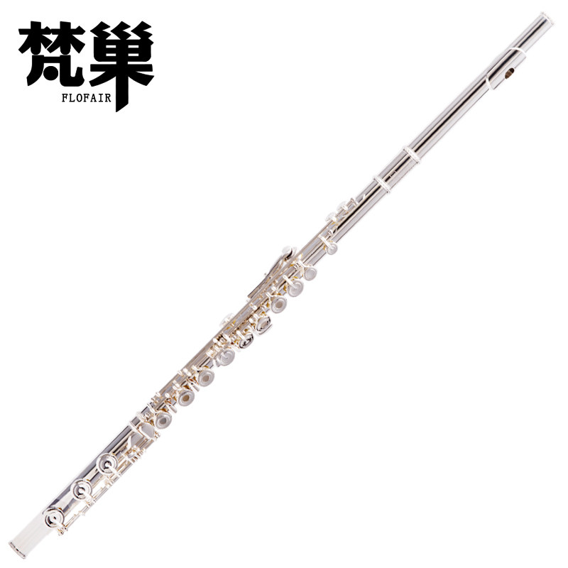 梵巢牌17孔白铜镀银法式按键长笛C调曲列初学考级演奏西洋乐器566