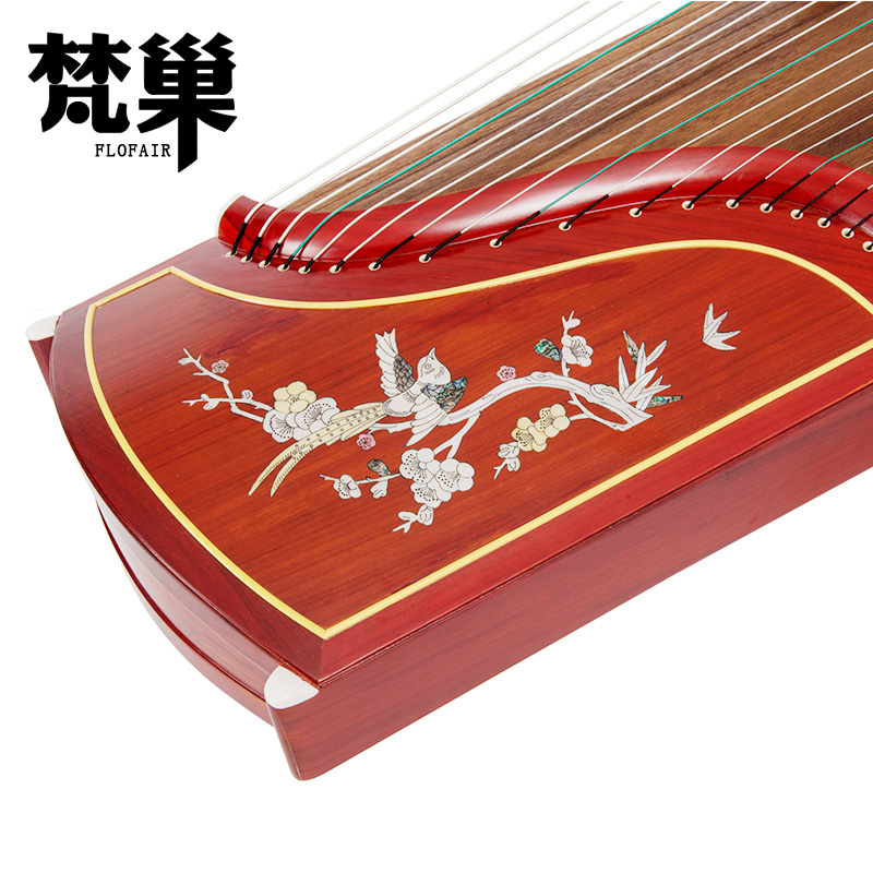 红实木古筝乐器初学者入门考级成人儿童教学筝梧桐木面板螺钿雕花