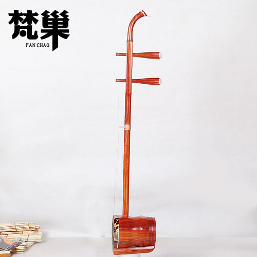 梵巢成人红檀木木轴八角剧团乐队演奏演出初学中胡乐器ZH02前后圆