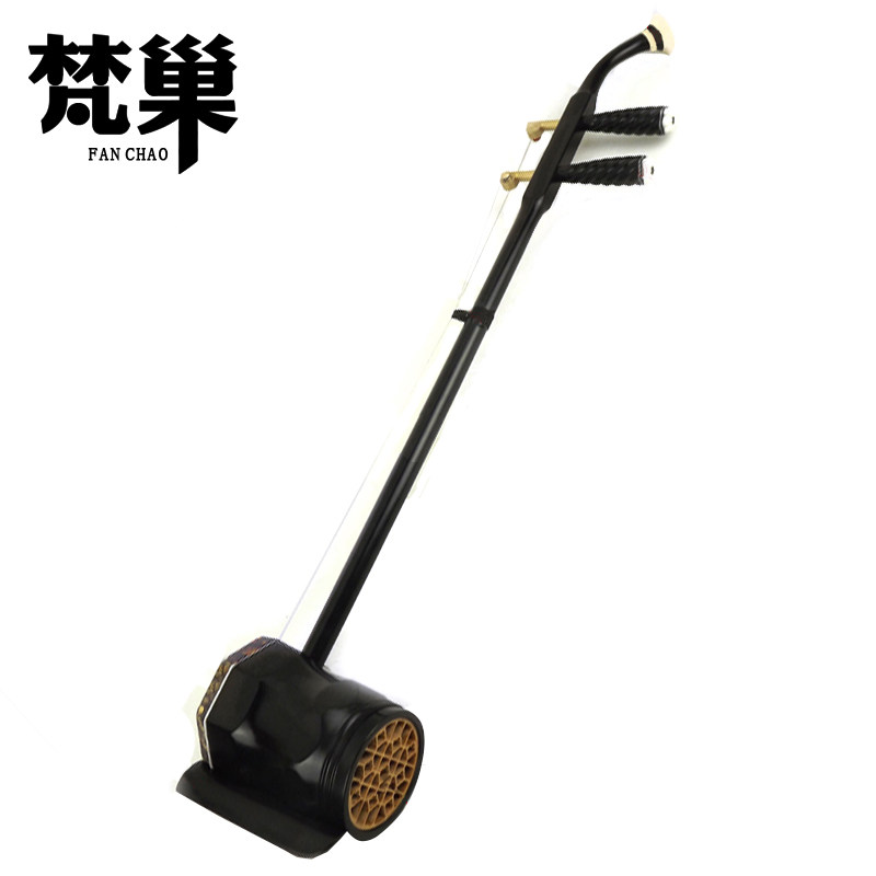 梵巢牌黑檀木材质铜轴圆演奏考级初学剧团考级二胡乐器17赠送配件