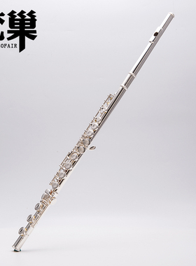 西洋吹奏乐器C调17孔闭孔白铜镀银长笛初学 考级E曲列军乐队演338