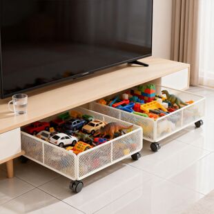 日本进口玩具收纳家用儿童积木置物箱电视柜大容量孩子玩具储物筐