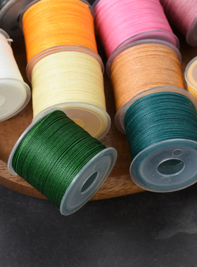 不散股蜡线0.6mm20米 圆蜡线小轴线手缝线手工DIY皮具皮革线配菱