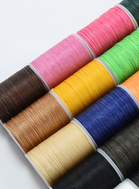 0.65mm宇乐圆蜡线85米 正品涤纶黑色酒红 DIY牛皮具手缝皮革法线