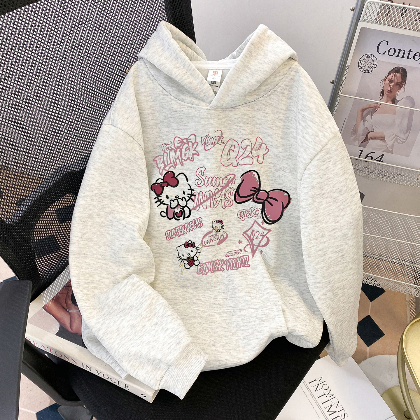 卡通可爱风连帽卫衣男女童装