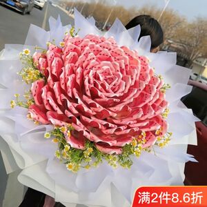 成品壳diy网红有钱花自制礼物干花满天星钱花束材料包百元钞票女