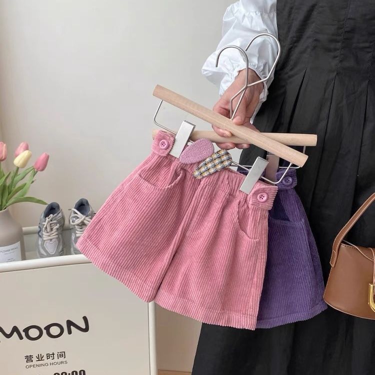女童春秋裤子新款儿童百搭外穿短裤女宝宝冬季韩版洋气休闲靴裤潮