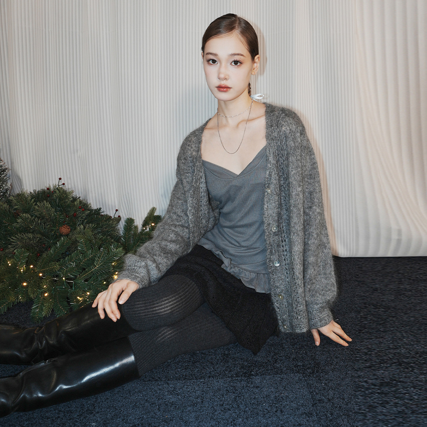 CT 「晨光暖语」复古高级慵懒针织开衫外套气质休闲宽松外搭上衣