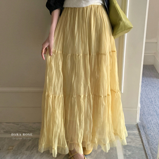 DARA ROSE-绝美巨好看法式飘逸纱裙大摆伞裙半身裙(26春款)S8699