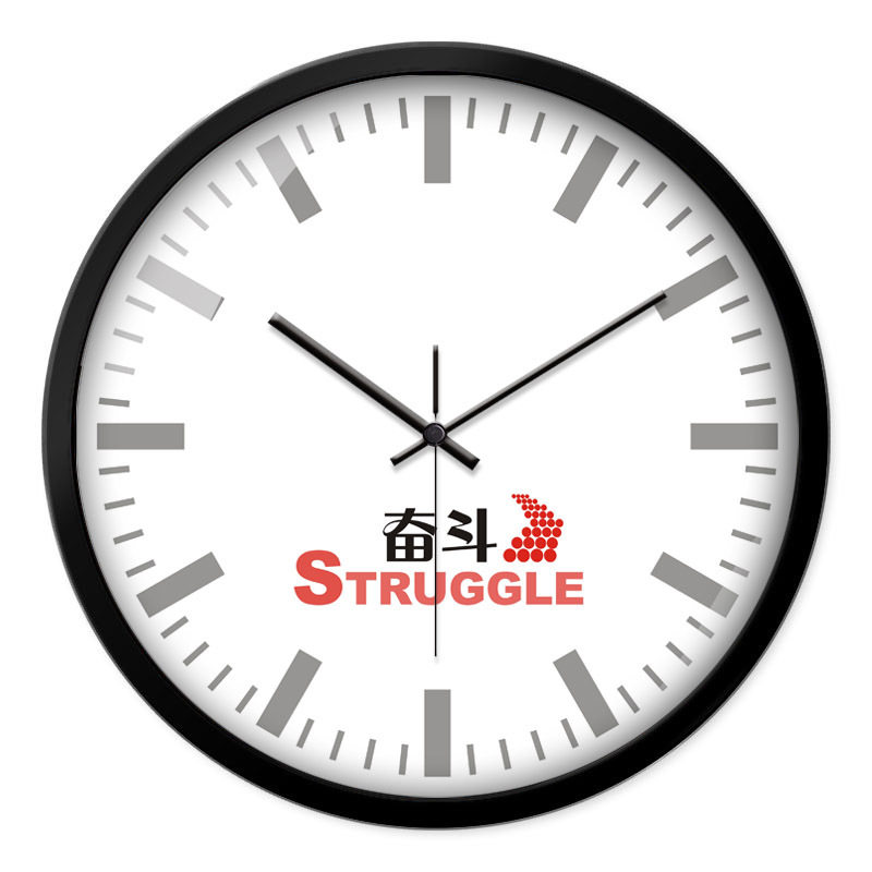 北欧个性时尚挂表扫秒钟表客厅简约静音挂钟轻奢圆形卧室石英钟