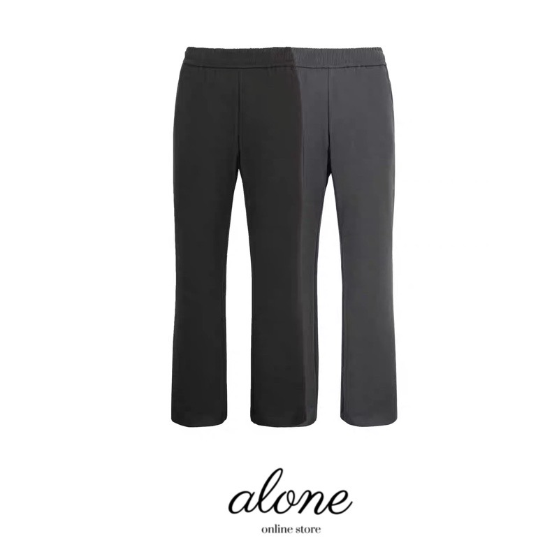 alone立体弯刀微喇双面针织卫裤
