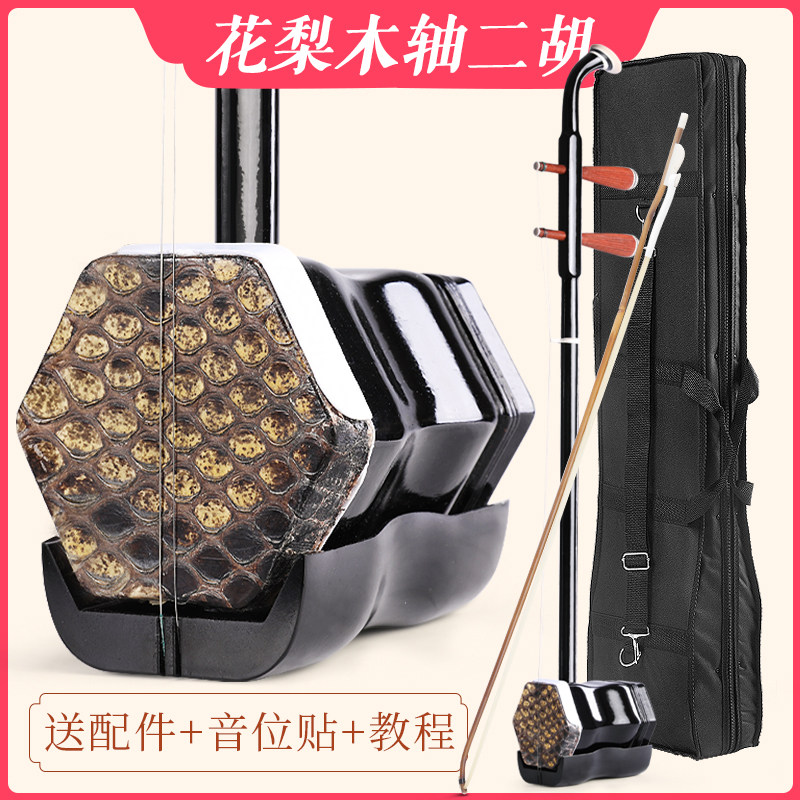 二胡乐器花梨木弦轴演奏考级儿童通用民族乐器二胡弓厂家直销