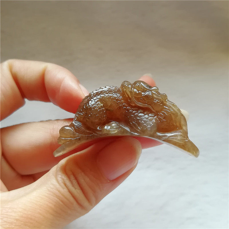收藏天然玉石独山玉手牌老坑独玉生意兴隆吊坠生肖龙手链手环直播