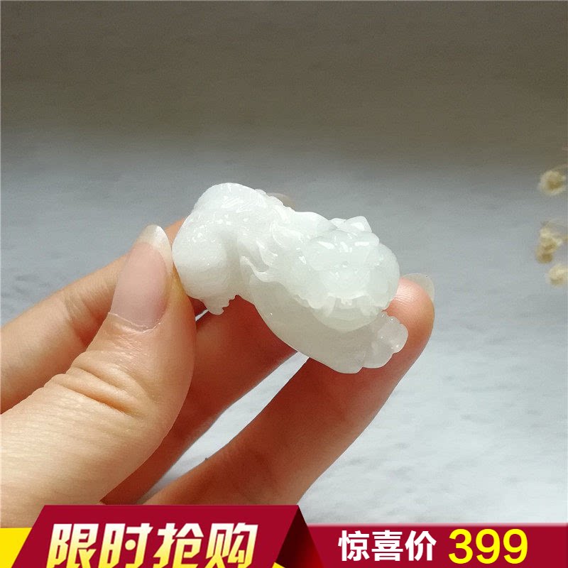 收藏天然玉石独山玉吊坠南阳玉冰种独玉貔貅挂件神兽玉佩项链孤品