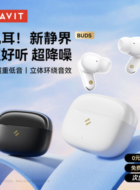 havit/海威特 BUDS 01T主动降噪蓝牙耳机入耳式2025新款无线6.0