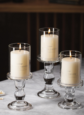 ins罗马柱烛台情人节浪漫烛光晚餐酒店婚礼西餐生日装扮无烟蜡烛