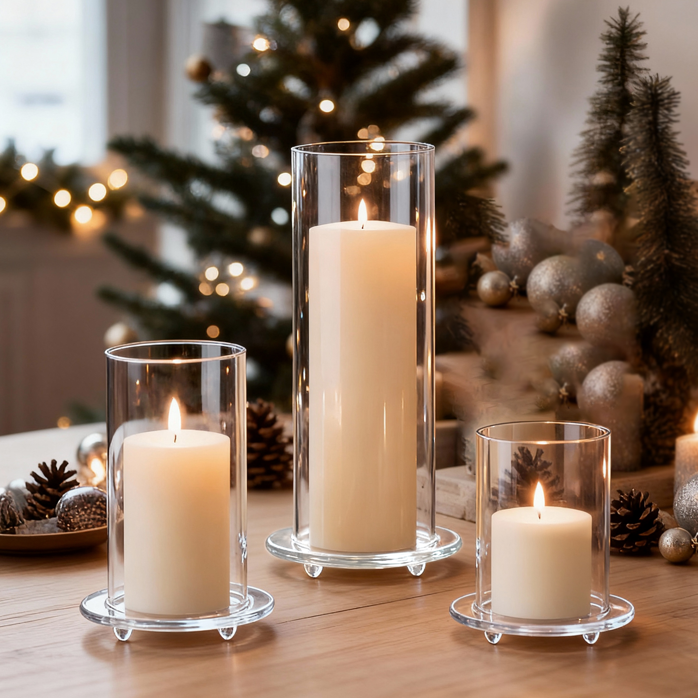 防爆耐高温玻璃烛台无烟蜡