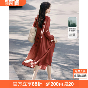 沫晗依美夏日度假风飘逸女连衣裙2026夏季新款气质休闲显瘦连衣裙