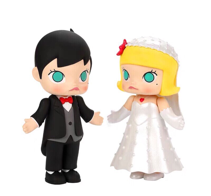 泡泡玛特 Molly婚礼吊卡我只喜欢你赵乔一同款手办潮流玩具纪念版