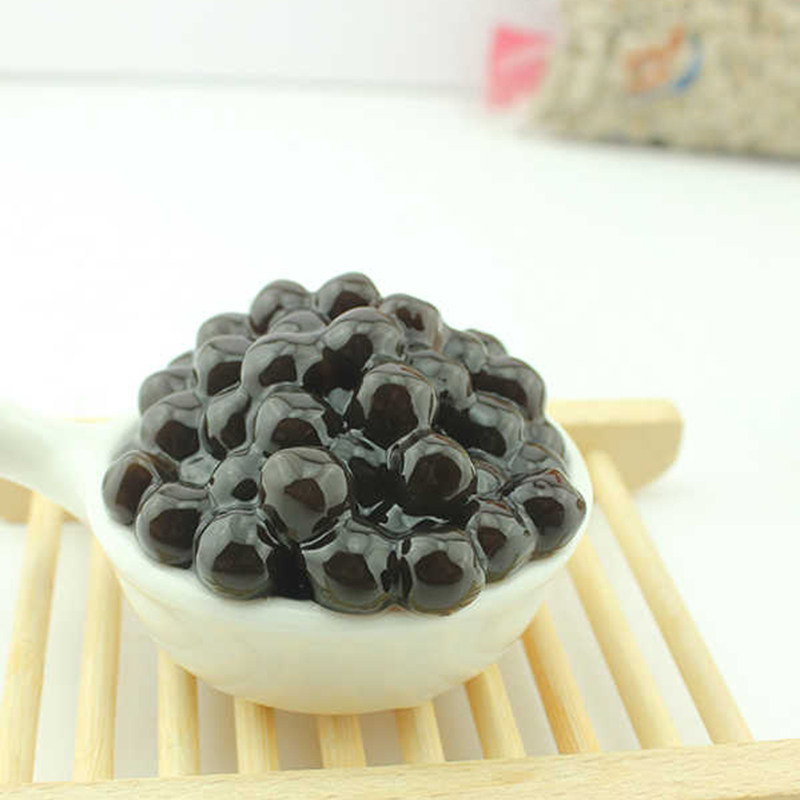 台湾风味黑砂糖珍珠 q弹黑珍珠粉圆  黑珍珠果900g 奶茶甜品用