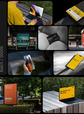 32个以真实环境为背景的优质照片模型样机psd格式