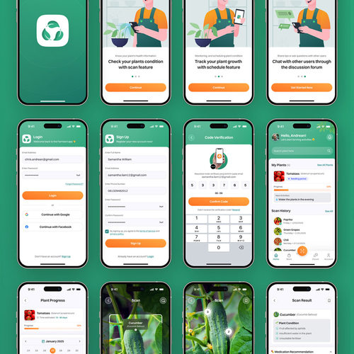 60页明暗色AI农业助手app设计figam源文件