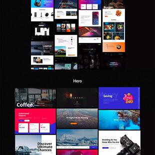 120个炫酷的设计师网站，作品集封面，品牌官网UI sketch源文件