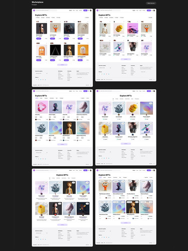 250页响应式设计NFT市场移动APP+WEB UI素材sketch、figma源文件