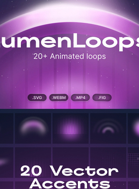 11个多颜色网站banner，英雄背景动态视频mp4,webm,figma,svg格式