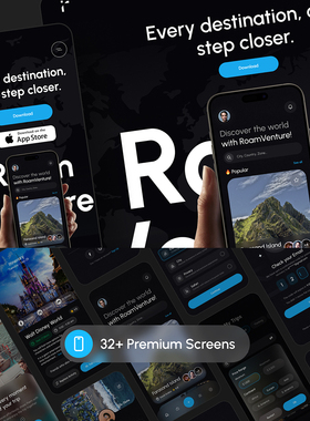 明暗各32页旅游app设计figma格式（包含低保真原型和登录页设计）