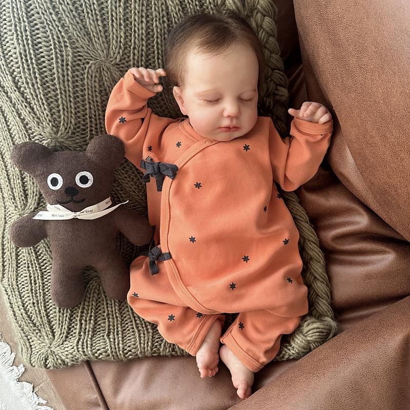 春秋新生儿纯棉绑带北欧风连体衣