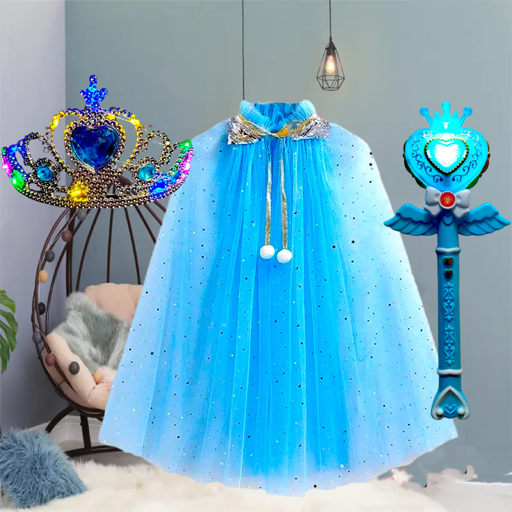 生日礼物儿童玩具魔仙棒小女孩公主爱莎冰雪小魔仙玩具魔法棒装扮
