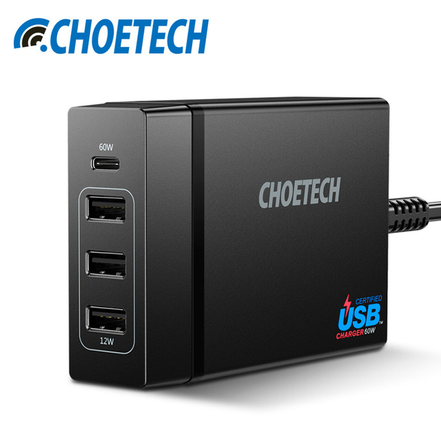 Choetech72w typec多功能桌面充电器适用苹果三星华为小米手机