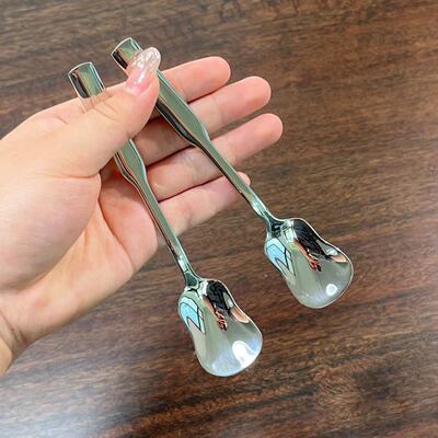316不锈钢小勺子咖啡勺子甜品勺搅拌勺短勺调料勺儿童婴儿辅食勺