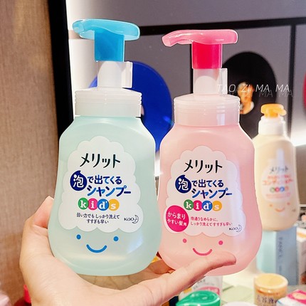 日本花王儿童洗发水 桃子护发素顺滑女孩专用1以上6女童男童12岁