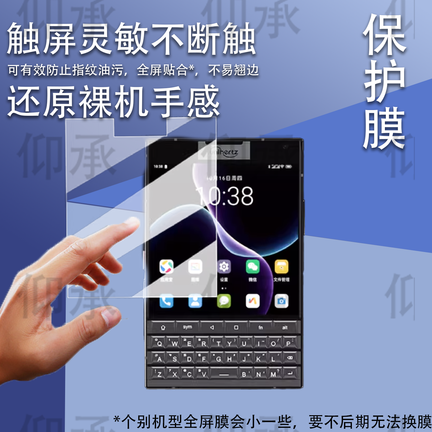 适用于Unihertz Titan 2泰坦2智能手机贴膜4.5英寸保护膜TITAN2泰坦2代屏幕膜后膜背膜高清AR增透非钢化膜