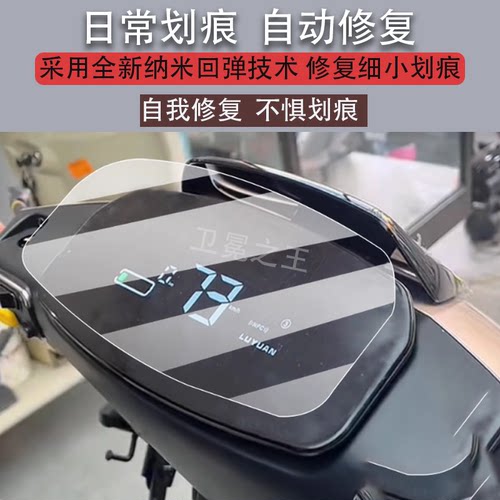 适用绿源S33电动车仪表膜绿源S31液晶盘贴膜MS31显示屏幕非钢化膜冒险家竞速版摩托保护壳电瓶车配件灯罩水