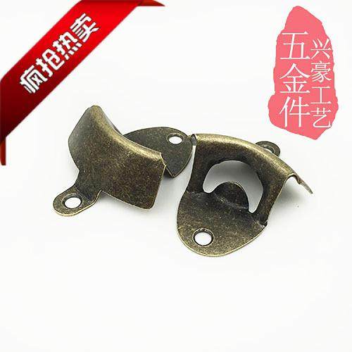 仿古新款镀锌木拍板链条铁啤酒壁挂挂壁式开瓶器其他五金