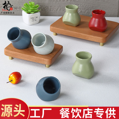 日式刺身盘饰装饰品摆件干冰杯小壶干冰盅道具刺身摆盘装饰小摆件