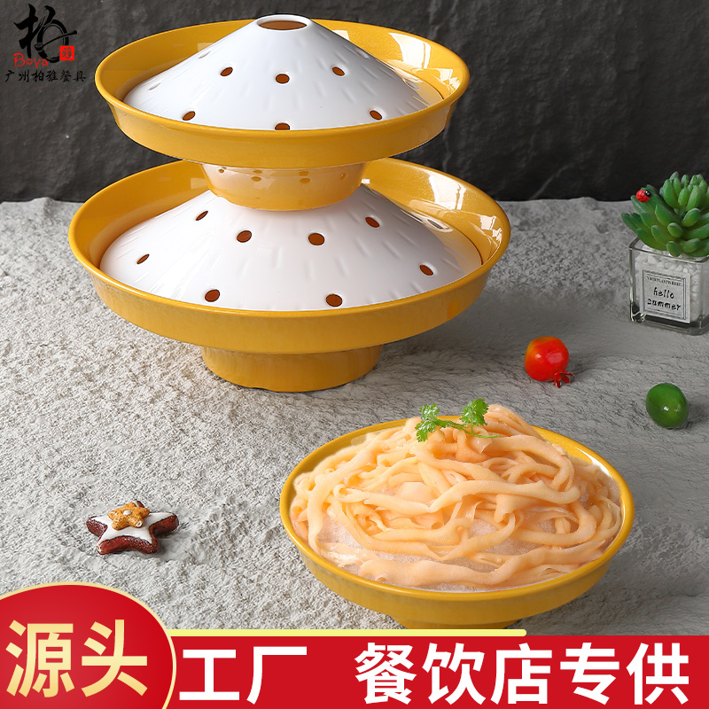 密胺火锅店意境菜餐具毛肚鸭肠干冰盘餐厅商用海鲜刺身肥牛盘塑料